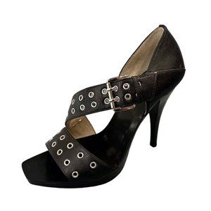 NWOB MICHAEL MICHAEL KORS OPEN-TOE CROSSOVER STRAPS PUMP